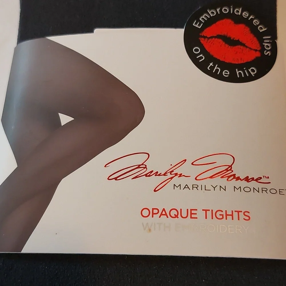 Marilyn Monroe Opaque Tights Dark Gray NEW XL